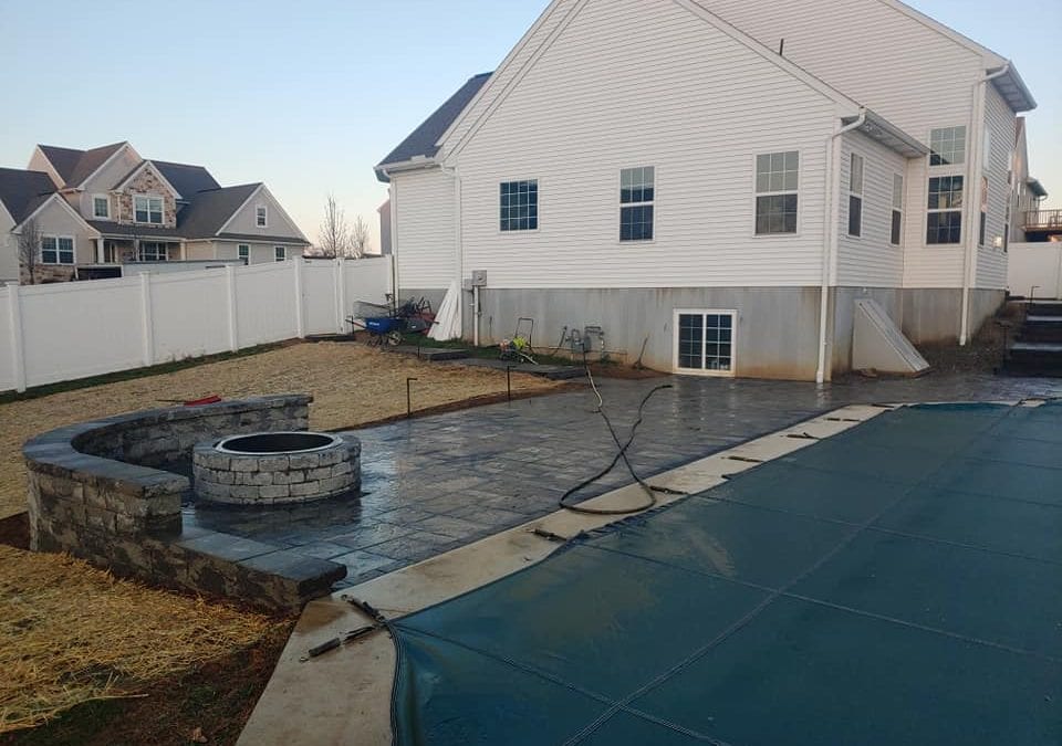 New Patio, Walkway, and Fire Feature