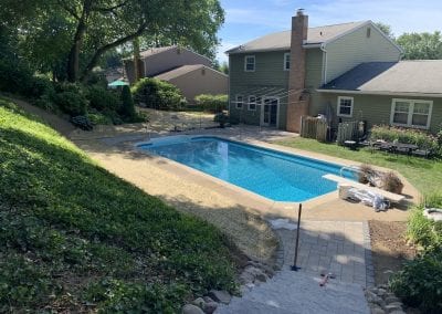 New Pool Patio and Stone Stairs